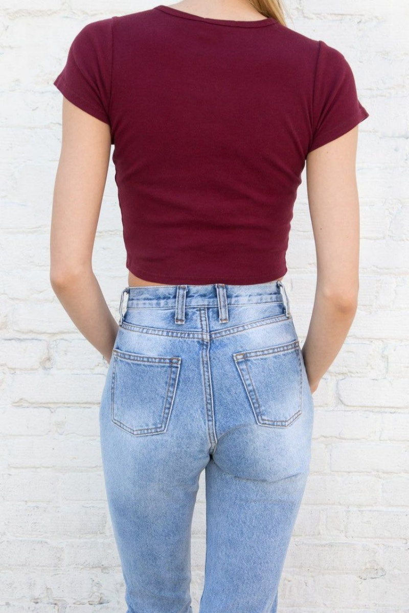 Hauts Brandy Melville Ashlyn Bordeaux | GDX-93122141